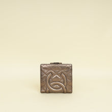 Chanel Metallic Bronze Ligne Cambon Compact French Purse Wallet