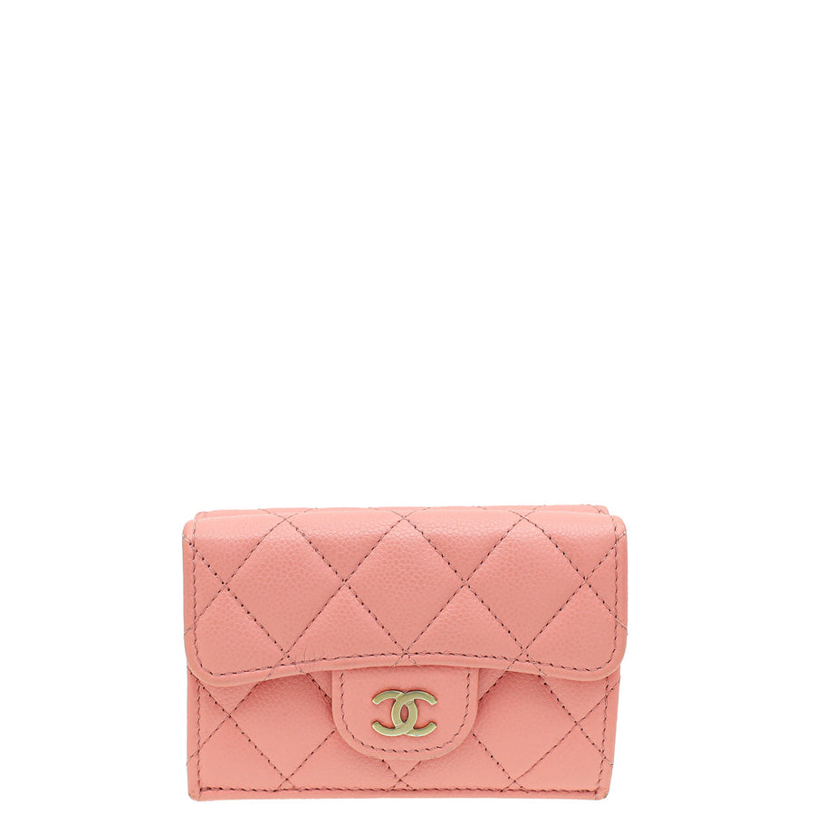 Chanel Light Pink CC Classic Small Flap Wallet