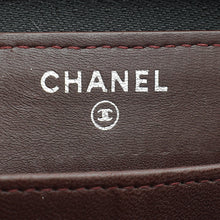 Chanel Black CC Chevron L-Gusset Zip Wallet