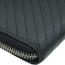 Chanel Black CC Chevron L-Gusset Zip Wallet