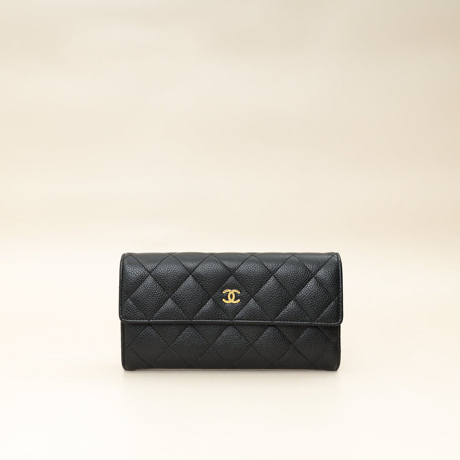Chanel Black CC Classic Flap Long Wallet