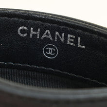 Chanel Black CC Camellia Embossed Card Holder