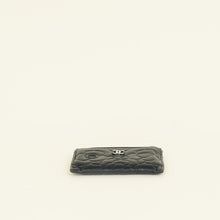 Chanel Black CC Camellia Embossed Card Holder