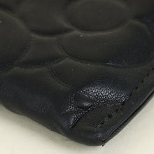 Chanel Black CC Camellia Embossed Card Holder