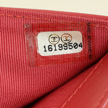 Chanel Coral CC Patent French Wallet