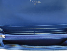 Chanel Blue CC Classic Flap Long Wallet
