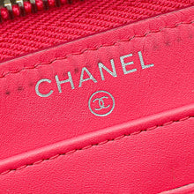 Chanel Dark Pink CC Classic Zip Around Long Wallet