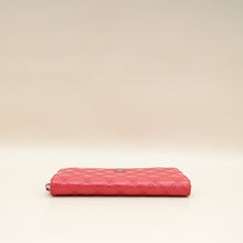 Chanel Dark Pink CC Classic Zip Around Long Wallet