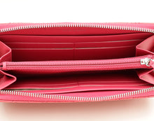 Chanel Dark Pink CC Classic Zip Around Long Wallet