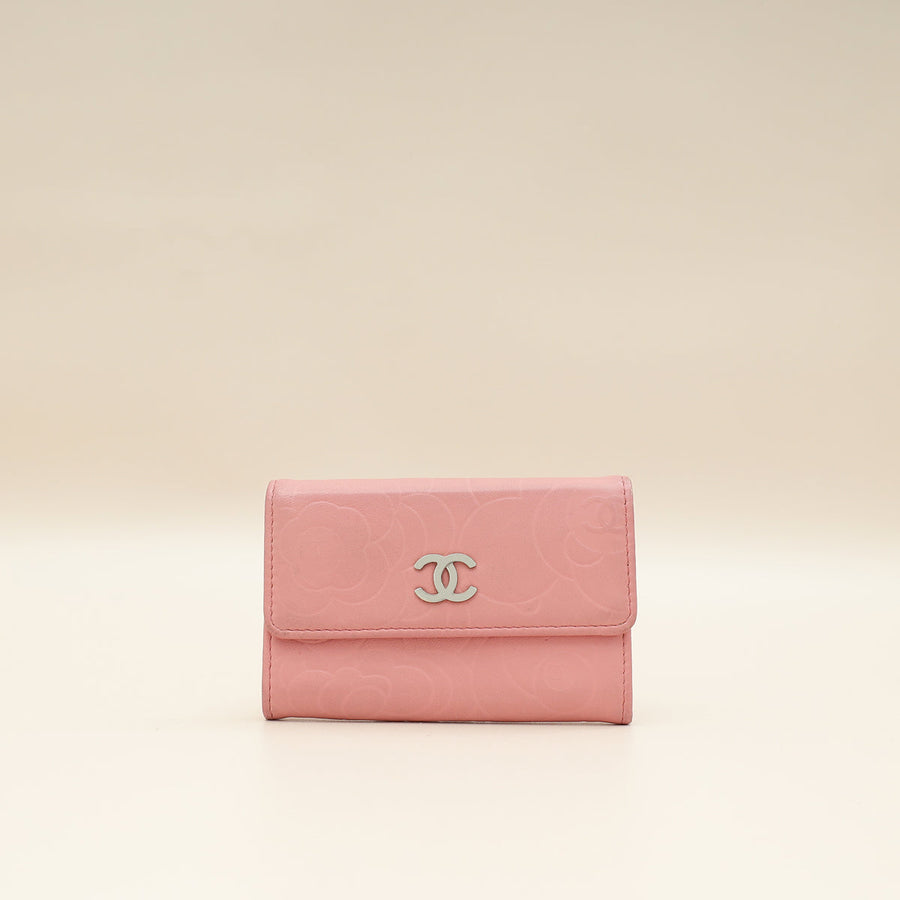 Chanel Pink CC Camellia Flower Small Flap Wallet
