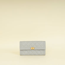Chanel Grey Le Boy Flap Wallet