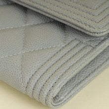 Chanel Grey Le Boy Flap Wallet