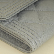 Chanel Grey Le Boy Flap Wallet