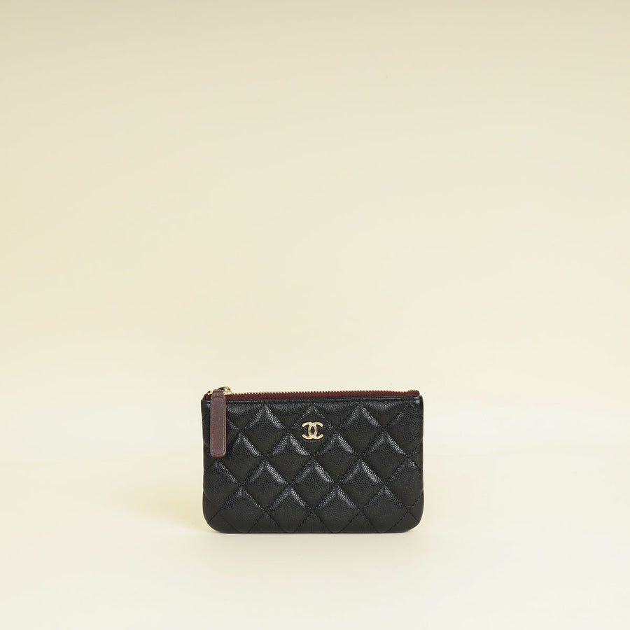 Chanel Black Classic Small Zipped Pouch