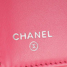 Chanel Dark Pink CC 19 Flap Card Holder Wallet