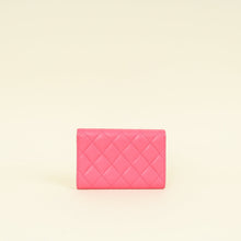 Chanel Dark Pink CC 19 Flap Card Holder Wallet