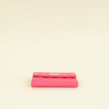 Chanel Dark Pink CC 19 Flap Card Holder Wallet