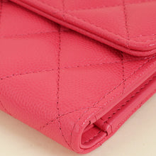 Chanel Dark Pink CC 19 Flap Card Holder Wallet