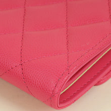 Chanel Dark Pink CC 19 Flap Card Holder Wallet
