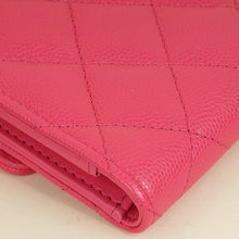 Chanel Dark Pink CC 19 Flap Card Holder Wallet