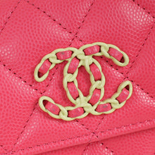 Chanel Dark Pink CC 19 Flap Card Holder Wallet