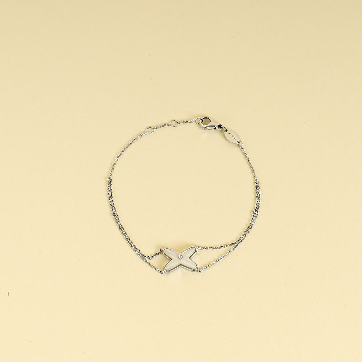 Chaumet 18K White Gold Jeux De Liens MOP Diamond Bracelet