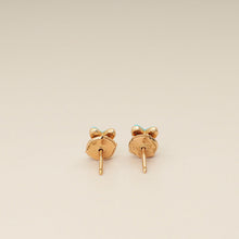Chaumet 18K Rose Gold Jeux de Liens Diamond Turquoise Stud Earrings