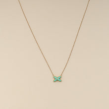 Chaumet 18K Rose Gold Jeux de Liens Diamond Turquoise Pendant Necklace