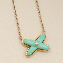 Chaumet 18K Rose Gold Jeux de Liens Diamond Turquoise Pendant Necklace