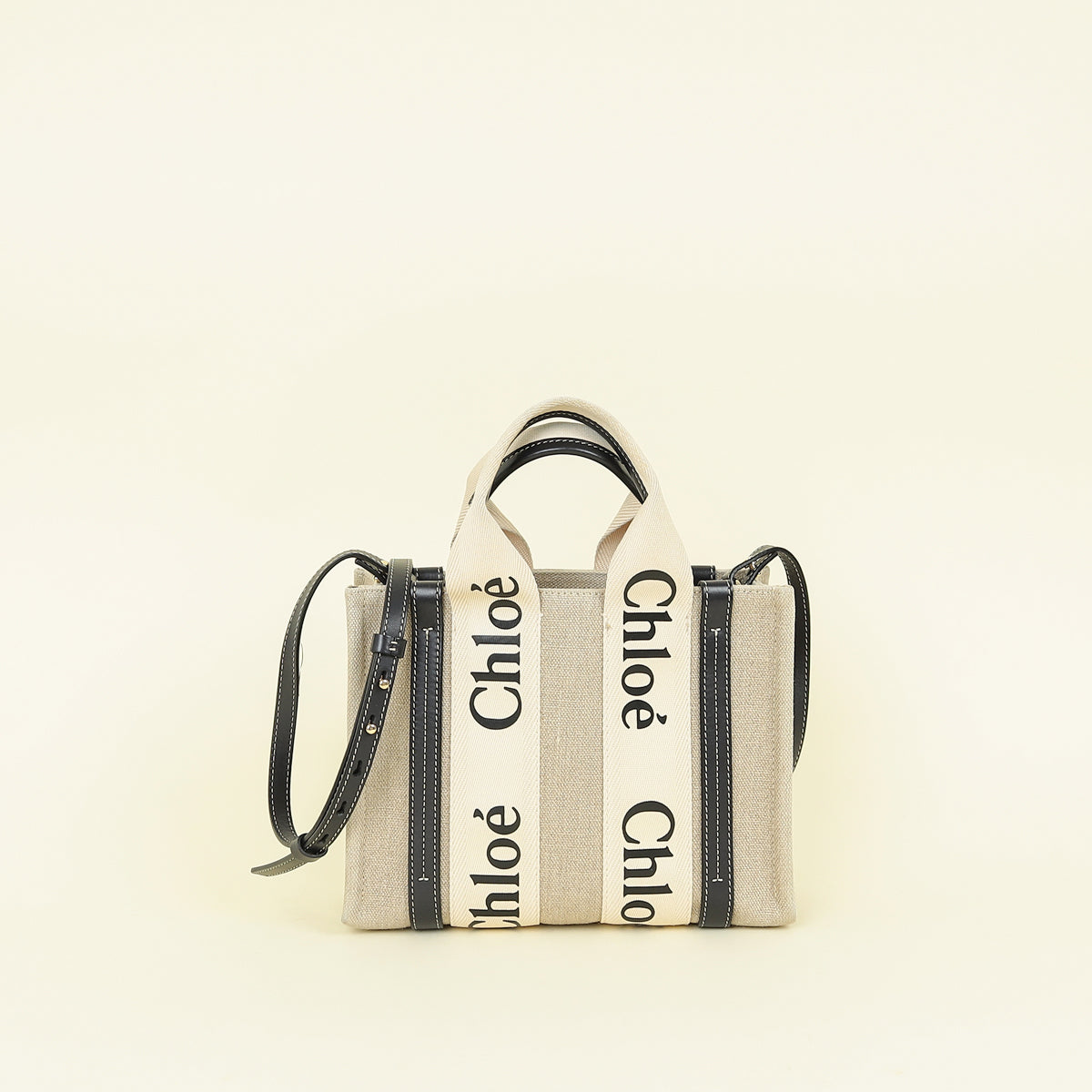 Chloe Bicolor Woody Small Tote Bag