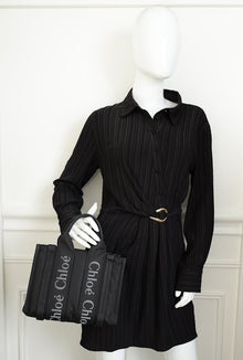 Chloe Black Nylon Woody Tote Small Bag