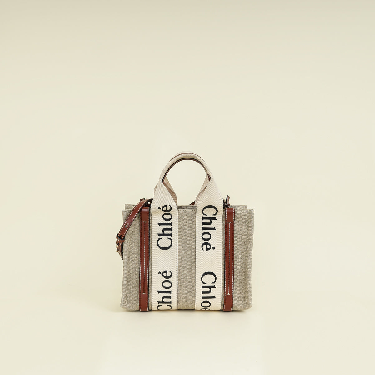 Chloe Tan Small Woody Tote Bag