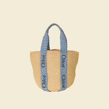 Chloe Blue x Mifuko Large Woody Basket Bag