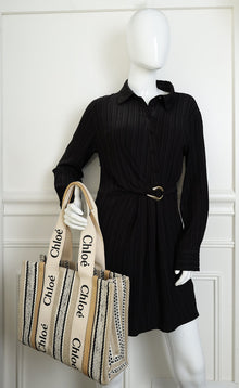 Chloe Bicolor Woody Tote Bag