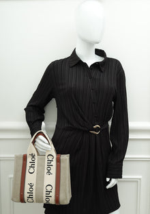 Chloe Bicolor Small Woody Tote Bag