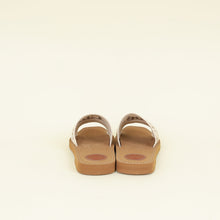 Chloe Beige Linen Woody Square-Toe Flat Sandals 38