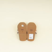 Chloe Beige Linen Woody Square-Toe Flat Sandals 38