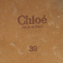 Chloe Blue Woody Logo Denim Slide Sandal 39