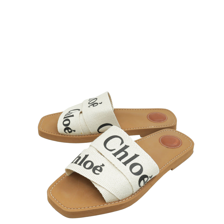 Chloe Bicolor Woody Flat Mule 40