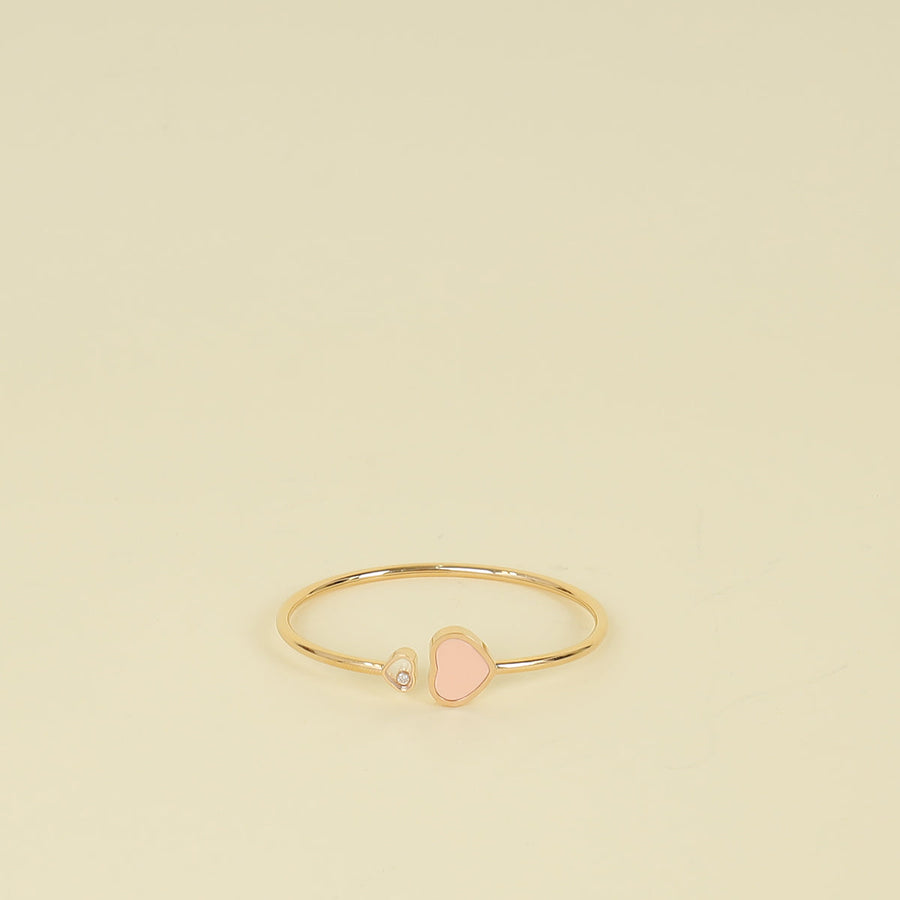 Chopard 18K Yellow Gold Diamond Opal Happy Hearts Bracelet