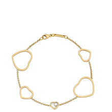Chopard 18K Rose Gold Diamond Happy Hearts Bracelet