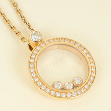 Chopard 18K Rose Gold Happy Diamond Pendant Necklace