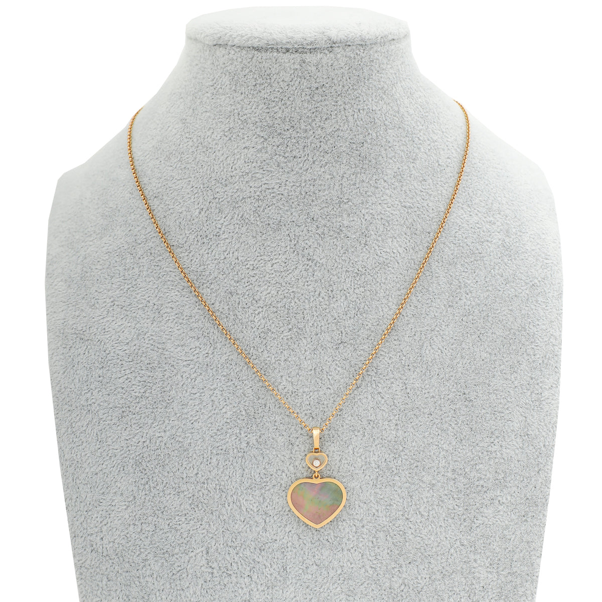Chopard  18K Ethical Rose Gold Diamond Happy Hearts Necklace
