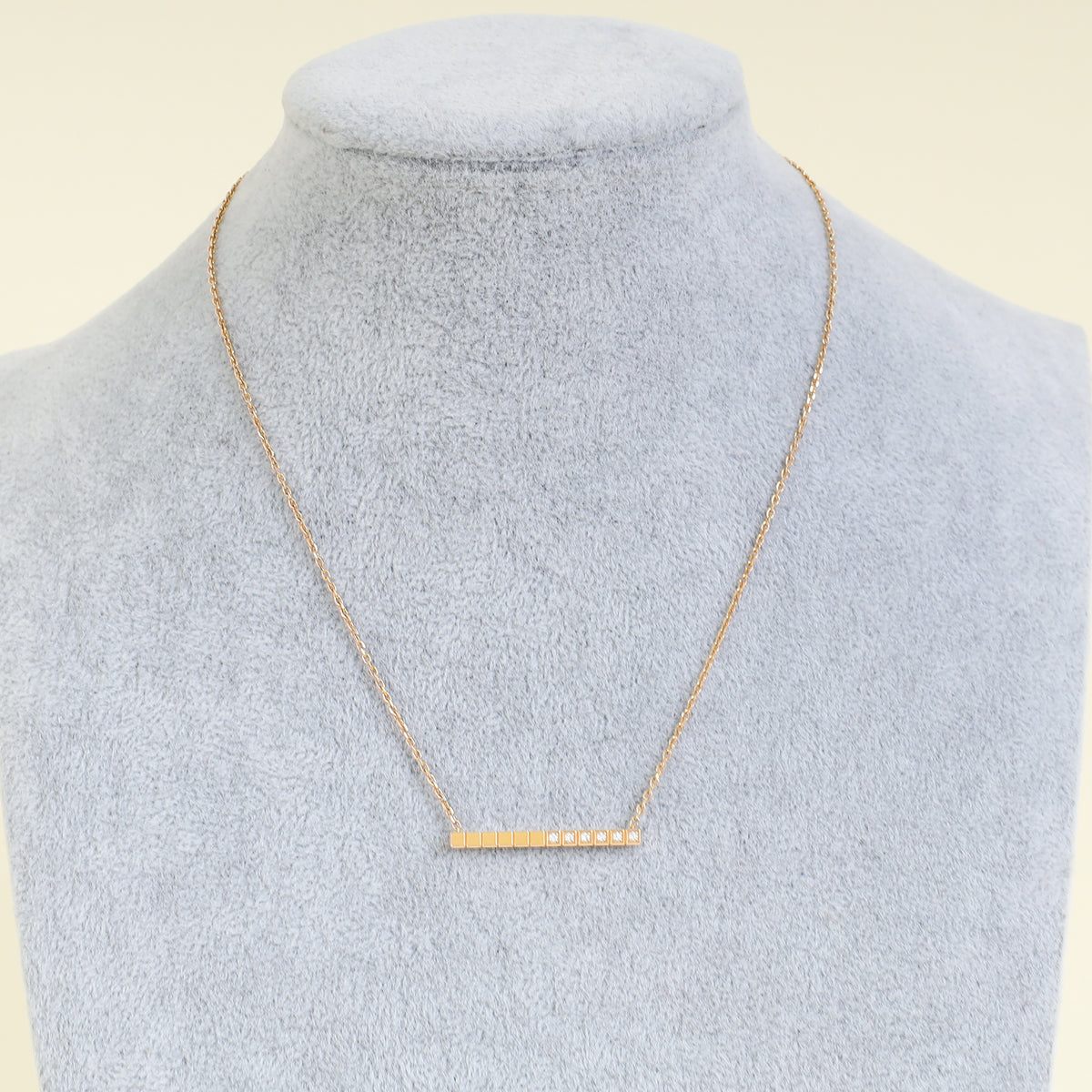 Chopard 18K Rose Gold Ice Cube Diamond Necklace