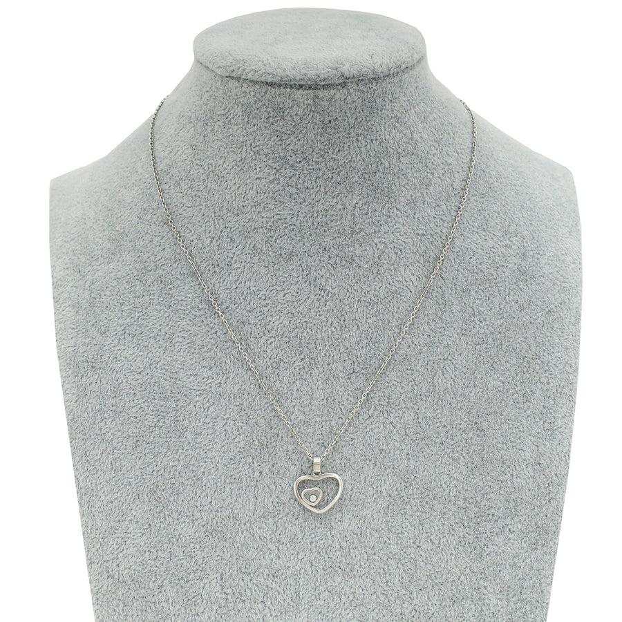 Chopard 18K White Gold Diamond Happy Hearts Necklace