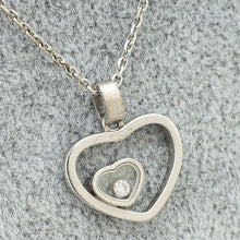 Chopard 18K White Gold Diamond Happy Hearts Necklace