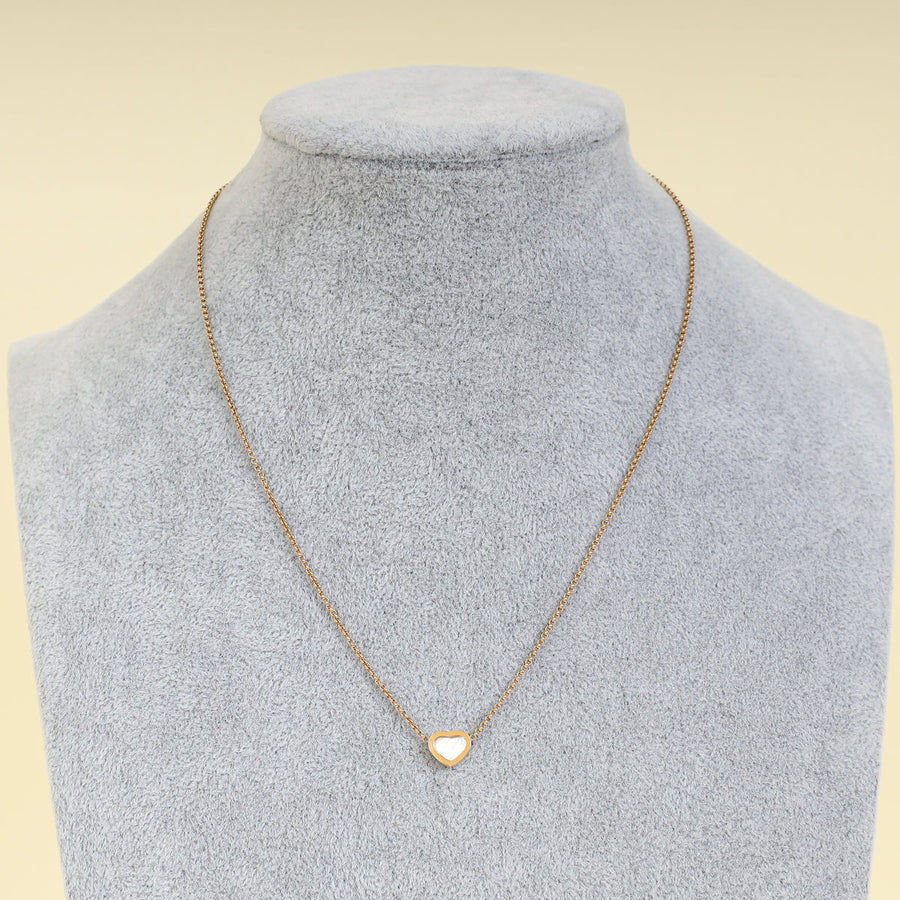 Chopard 18K Rose Gold MOP "My Happy Hearts" Necklace