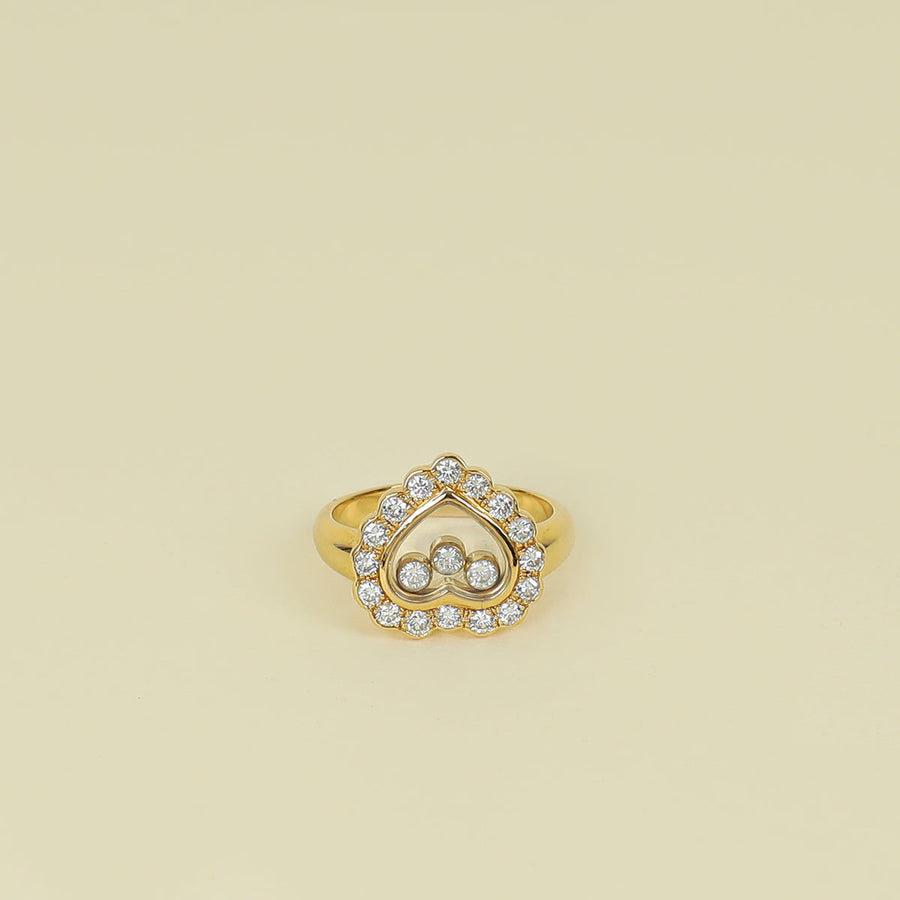 Chopard 18K Yellow Gold Happy Diamonds Ring 49