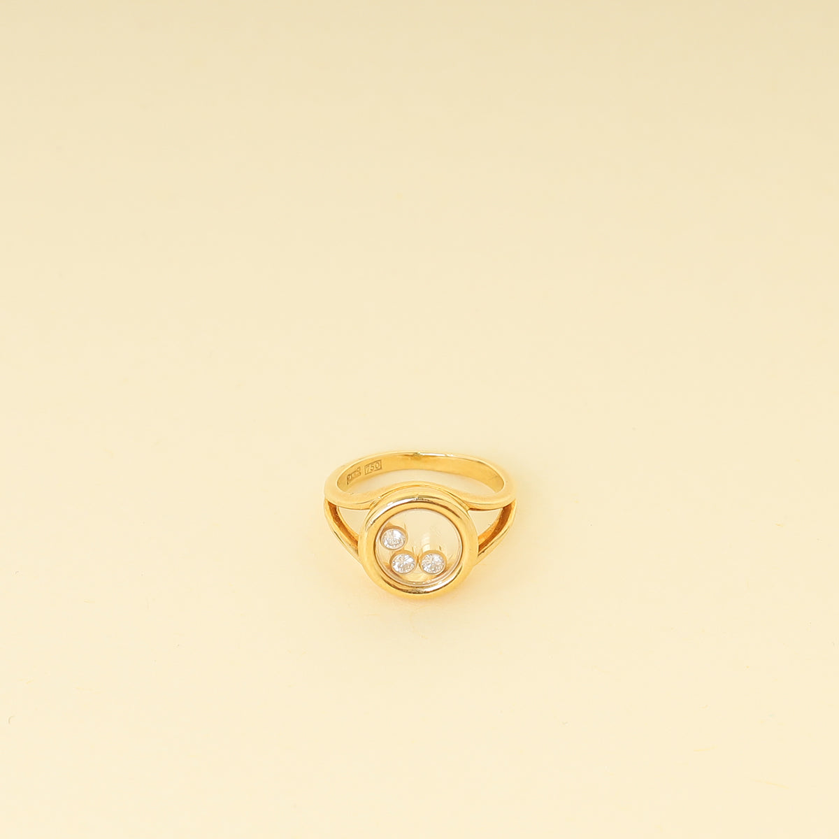 Chopard 18K Yellow Gold Happy Diamonds Icons Ring 47