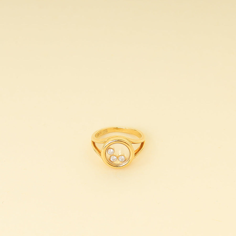 Chopard 18K Yellow Gold Happy Diamonds Icons Ring 47
